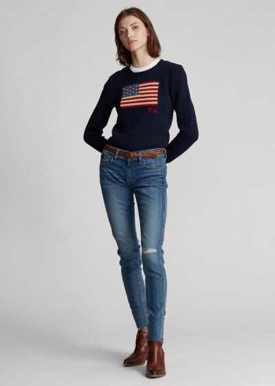 Polo Ralph Lauren Tompkins Skinny Crop Jeans Dame Danmark (TBQUO9238)